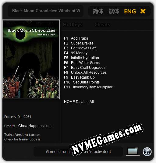 Black Moon Chronicles: Winds of War: Treinador (V1.0.96)