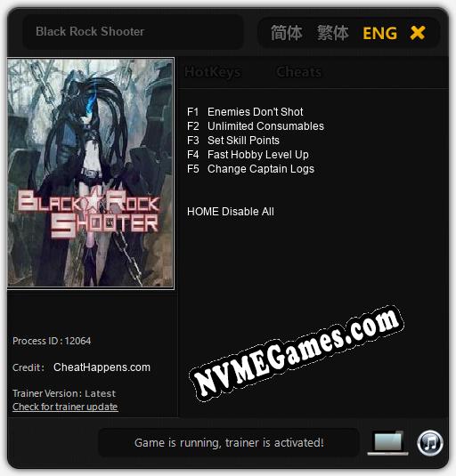 Black Rock Shooter: Cheats, Trainer +5 [CheatHappens.com]