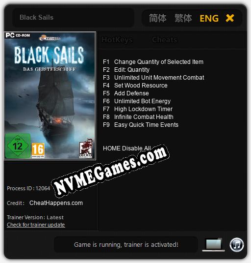 Black Sails: Cheats, Trainer +9 [CheatHappens.com]