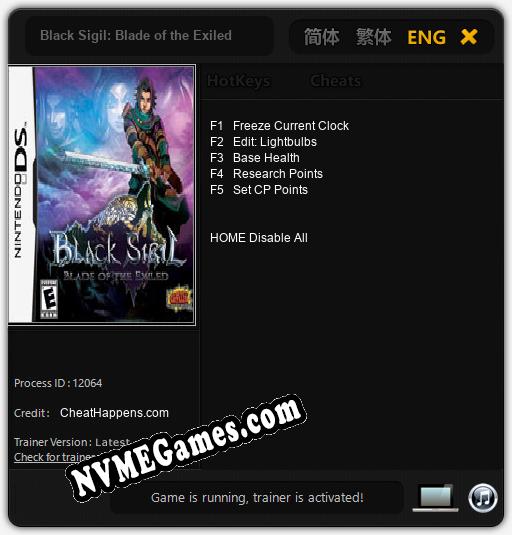 Black Sigil: Blade of the Exiled: Treinador (V1.0.83)