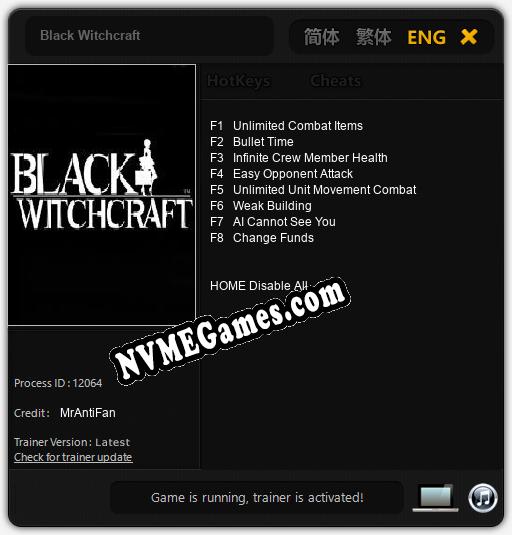 Black Witchcraft: Cheats, Trainer +8 [MrAntiFan]