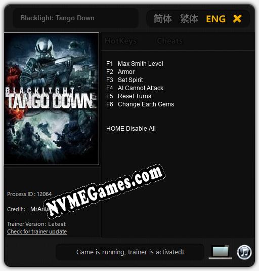 Blacklight: Tango Down: Trainer +6 [v1.3]