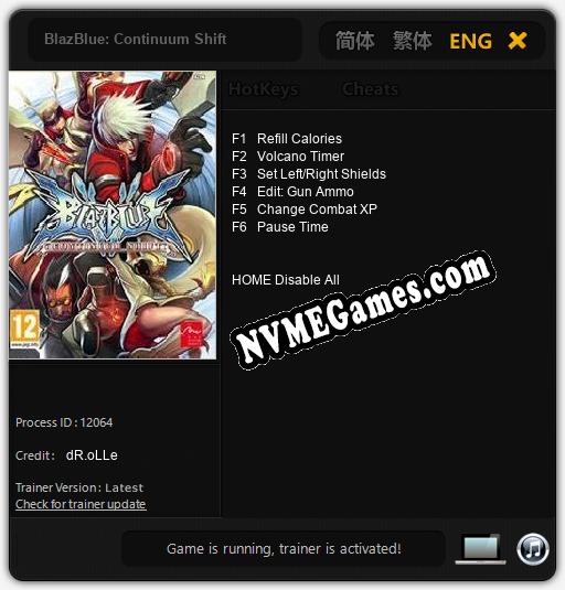 BlazBlue: Continuum Shift: Trainer +6 [v1.6]