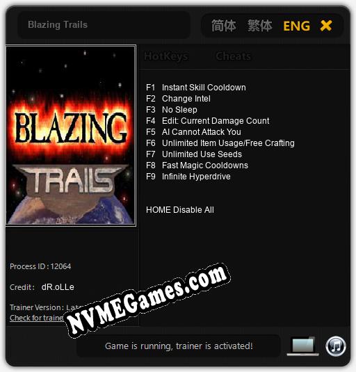 Blazing Trails: Cheats, Trainer +9 [dR.oLLe]