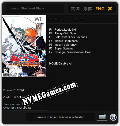 Bleach: Shattered Blade: Cheats, Trainer +7 [dR.oLLe]