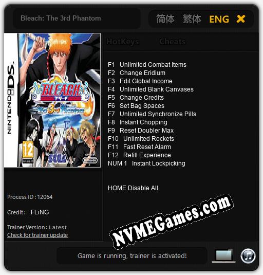 Bleach: The 3rd Phantom: Treinador (V1.0.23)