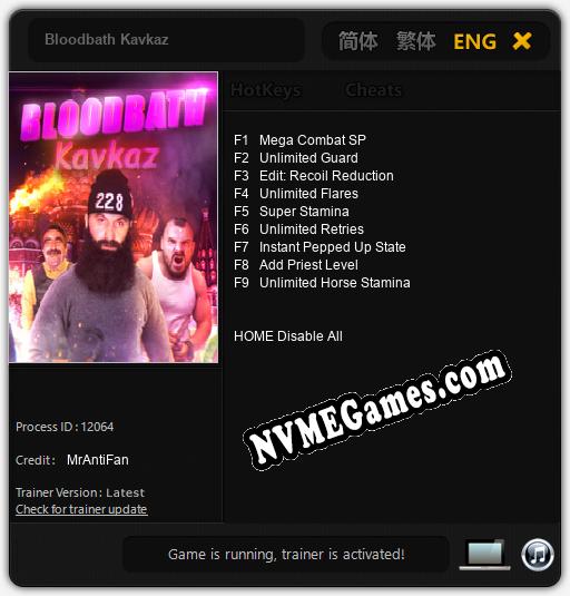 Bloodbath Kavkaz: Cheats, Trainer +9 [MrAntiFan]