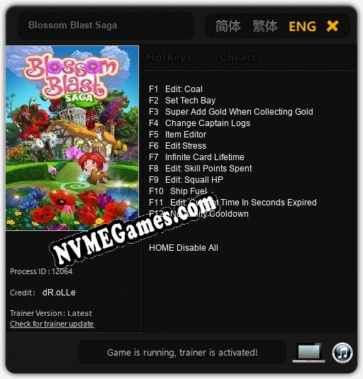 Blossom Blast Saga: Trainer +12 [v1.1]