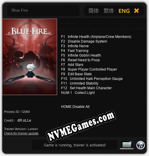 Blue Fire: Trainer +13 [v1.7]