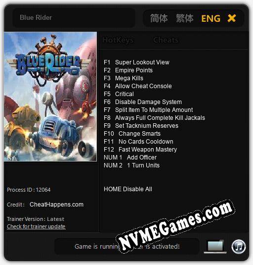 Treinador liberado para Blue Rider [v1.0.3]