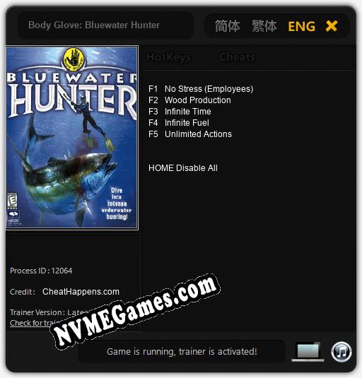 Body Glove: Bluewater Hunter: Cheats, Trainer +5 [CheatHappens.com]