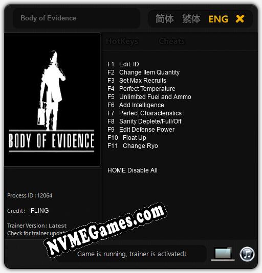 Body of Evidence: Treinador (V1.0.52)