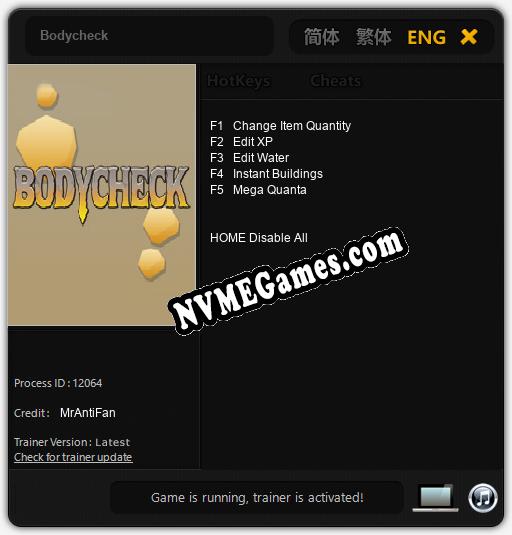 Bodycheck: Trainer +5 [v1.8]