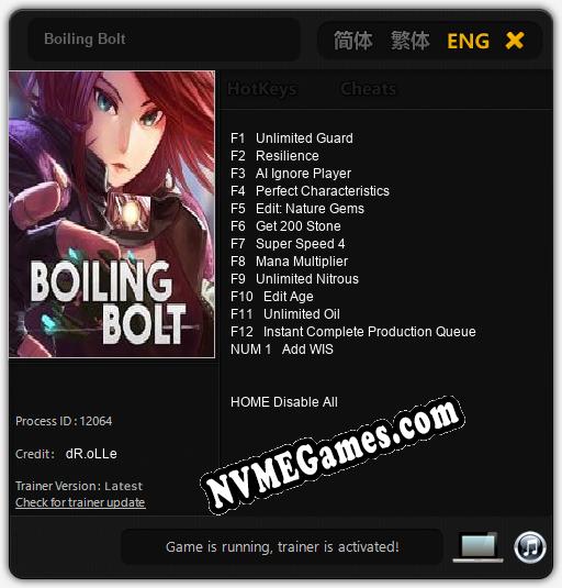 Boiling Bolt: Cheats, Trainer +13 [dR.oLLe]