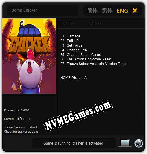 Bomb Chicken: Cheats, Trainer +7 [dR.oLLe]