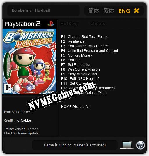 Bomberman Hardball: Cheats, Trainer +13 [dR.oLLe]