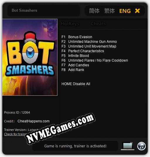 Treinador liberado para Bot Smashers [v1.0.5]