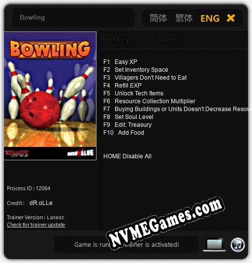 Bowling: Trainer +10 [v1.1]