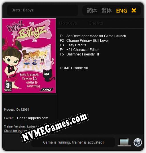 Bratz: Babyz: Cheats, Trainer +5 [CheatHappens.com]