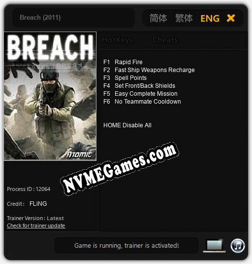 Breach (2011): Cheats, Trainer +6 [FLiNG]