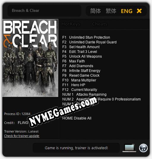 Breach & Clear: Treinador (V1.0.99)