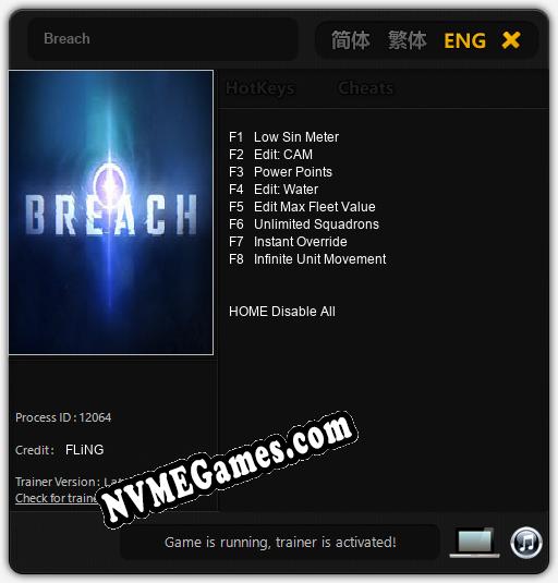 Breach: Trainer +8 [v1.7]