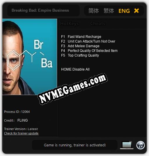 Breaking Bad: Empire Business: Trainer +5 [v1.6]