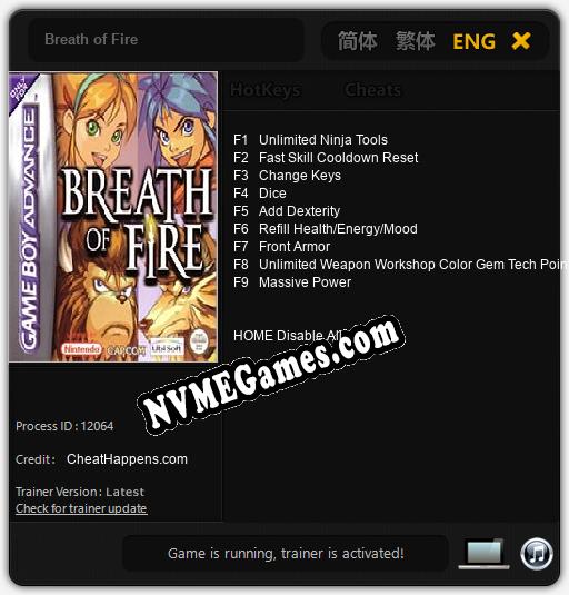 Breath of Fire: Cheats, Trainer +9 [CheatHappens.com]