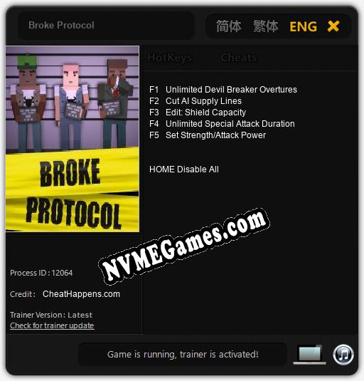 Broke Protocol: Trainer +5 [v1.2]