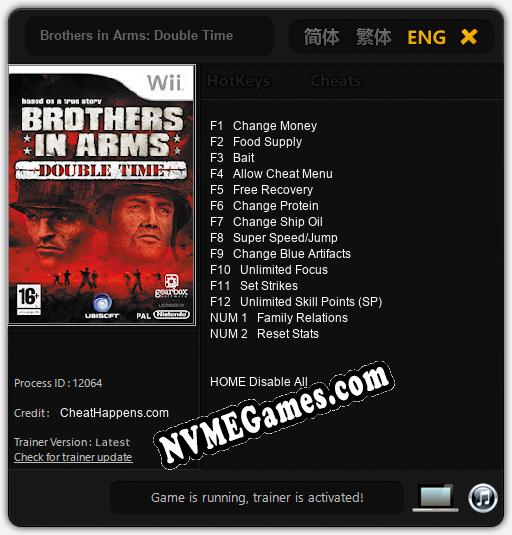 Brothers in Arms: Double Time: Cheats, Trainer +14 [CheatHappens.com]