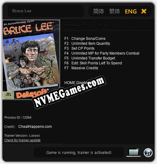 Bruce Lee: Cheats, Trainer +7 [CheatHappens.com]