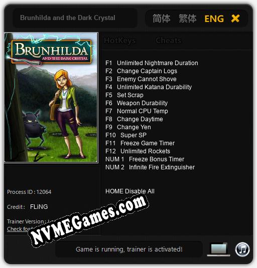 Brunhilda and the Dark Crystal: Treinador (V1.0.52)