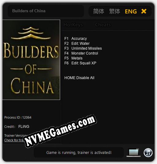 Builders of China: Trainer +6 [v1.7]