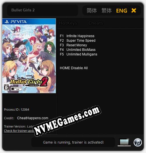 Bullet Girls 2: Trainer +5 [v1.6]