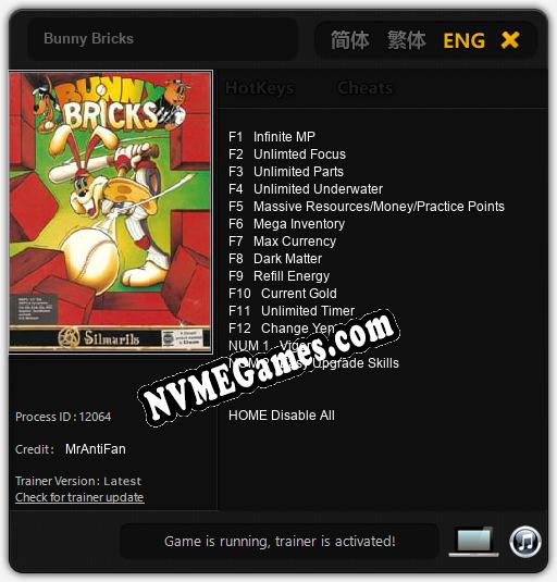 Bunny Bricks: Cheats, Trainer +14 [MrAntiFan]