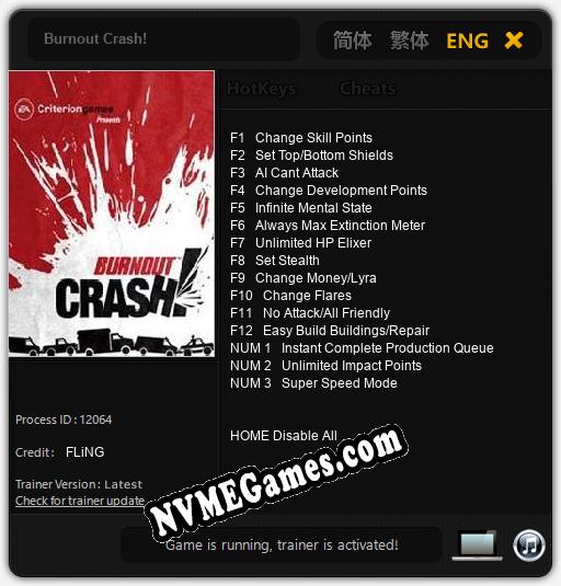 Burnout Crash!: Trainer +15 [v1.2]