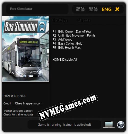 Bus Simulator: Trainer +5 [v1.7]