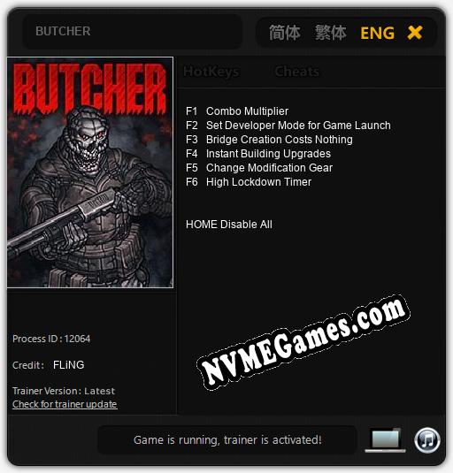 BUTCHER: Treinador (V1.0.39)