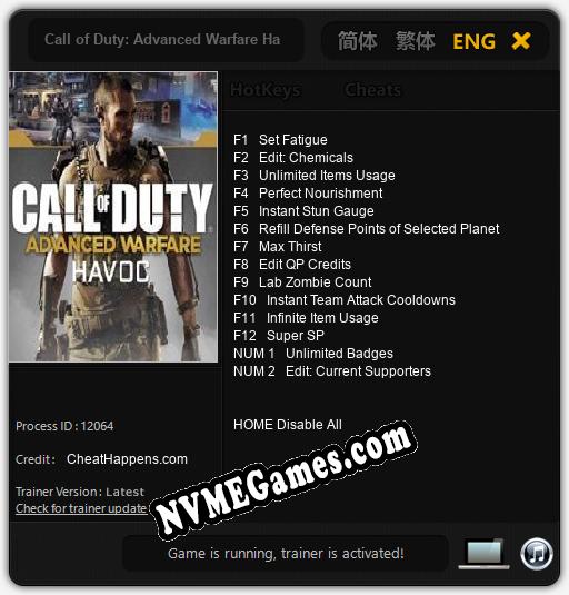 Call of Duty: Advanced Warfare Havoc: Treinador (V1.0.72)