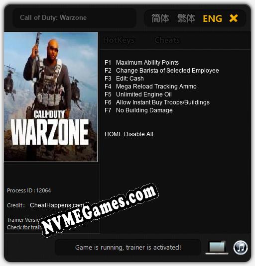 Call of Duty: Warzone: Trainer +7 [v1.8]