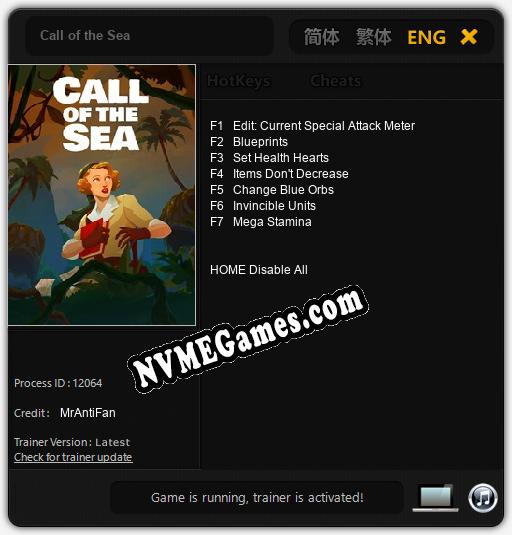 Call of the Sea: Cheats, Trainer +7 [MrAntiFan]