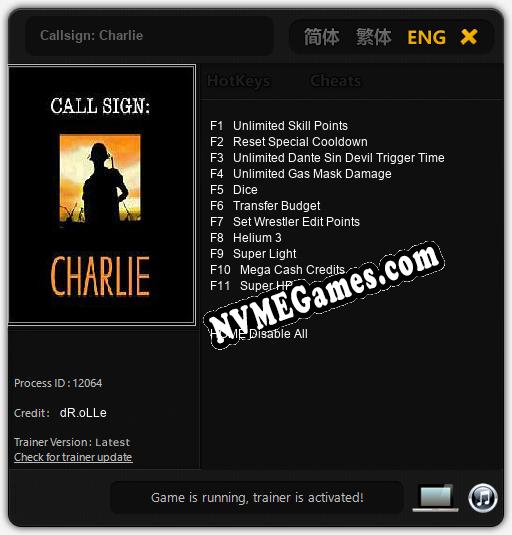 Callsign: Charlie: Trainer +11 [v1.3]