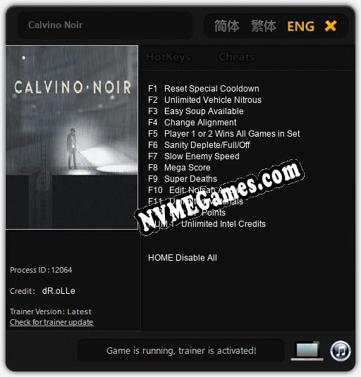 Calvino Noir: Treinador (V1.0.46)