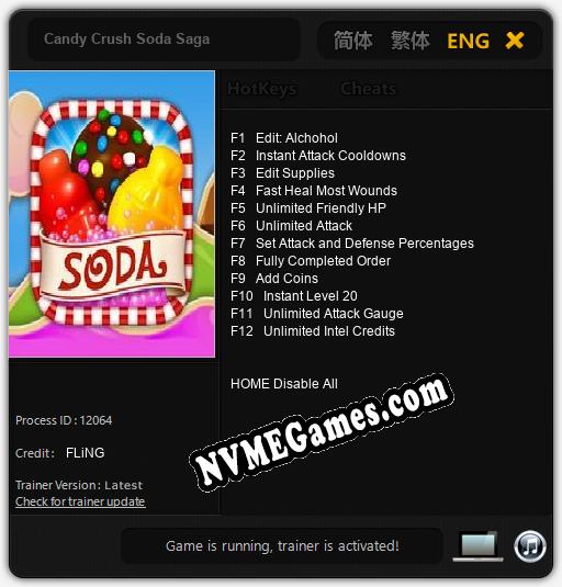 Treinador liberado para Candy Crush Soda Saga [v1.0.7]