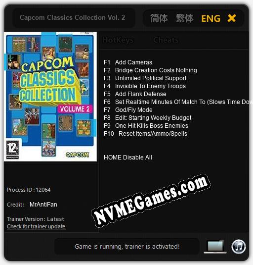 Treinador liberado para Capcom Classics Collection Vol. 2 [v1.0.7]