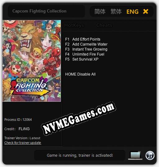 Capcom Fighting Collection: Treinador (V1.0.20)