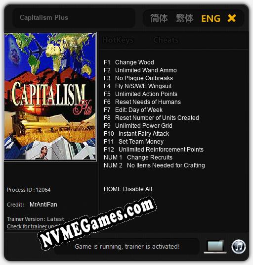 Capitalism Plus: Trainer +14 [v1.4]