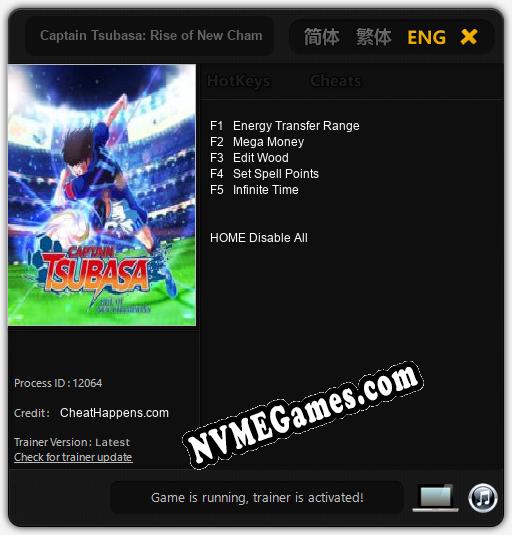 Treinador liberado para Captain Tsubasa: Rise of New Champions [v1.0.6]