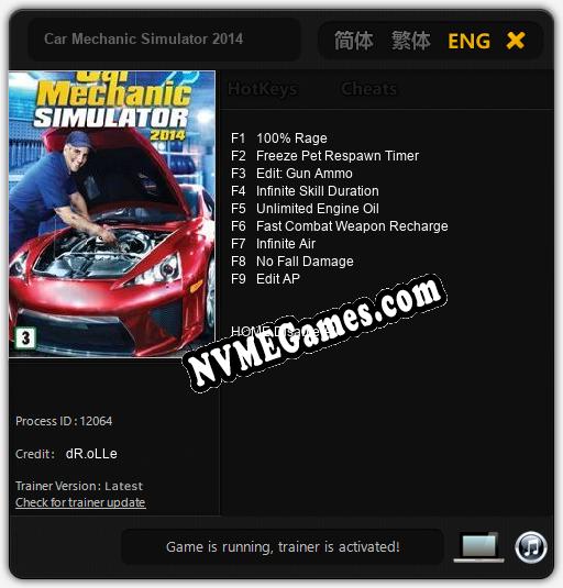 Car Mechanic Simulator 2014: Trainer +9 [v1.3]