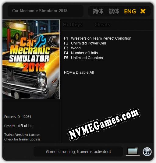 Car Mechanic Simulator 2018: Trainer +5 [v1.7]